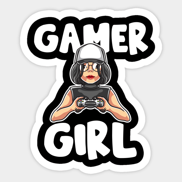 Gamer Girl Funny Video Gamer Online Gaming Gift Sticker by KnMproducts